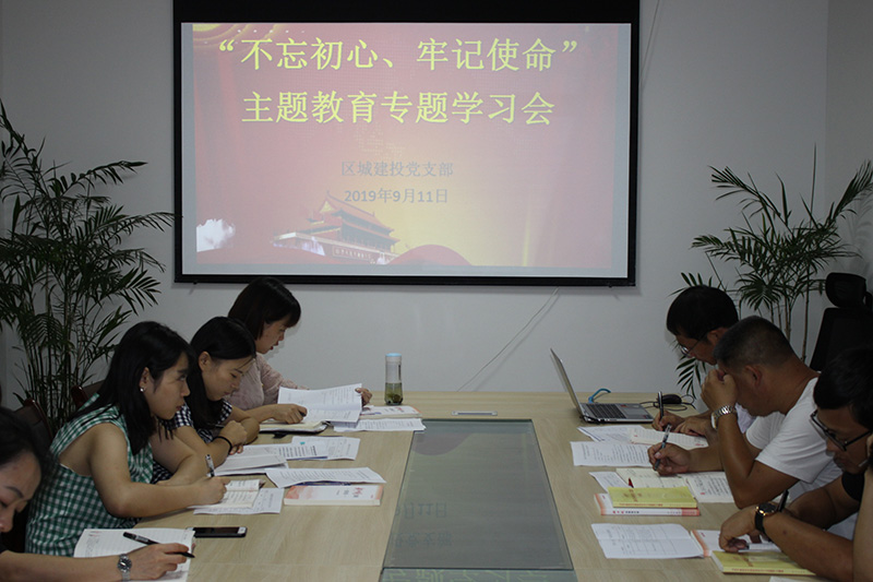 區(qū)城建投公司黨支部開(kāi)展“先學(xué)、先查、先改”工作 預(yù)熱 “不忘初心、牢記使命”主題教育工作