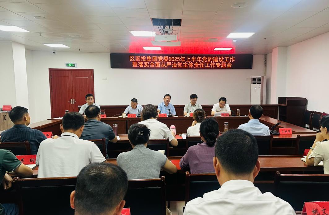 屯溪區(qū)國投集團(tuán)黨委召開2025年上半年黨的建設(shè)工作暨落實全面從嚴(yán)治黨主體責(zé)任工作專題會議